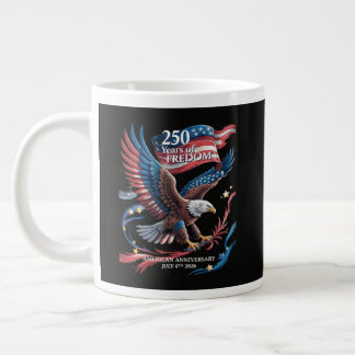 America 250 Years of Freedom 1776-2026 Large Coffee Mug