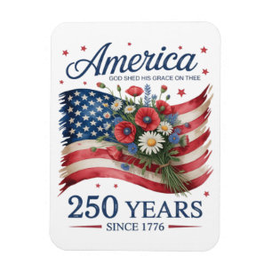 America 250 Years of Freedom 1776 2026 Magnet