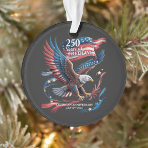America 250 Years of Freedom 1776-2026 Ornament