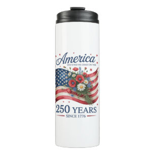 America 250 Years of Freedom 1776 2026 Thermal Tumbler