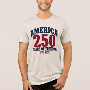 America 250 Years Of Freedom Collegiate Art Tri-Blend Shirt
