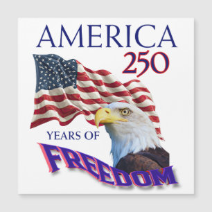 America 250 Years of Freedom Flag with Bald Eagle