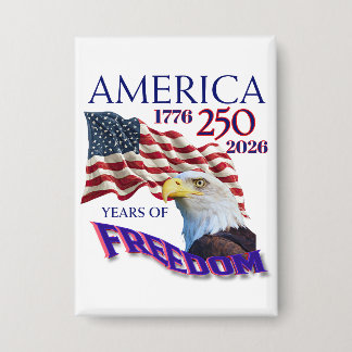 America 250 Years of Freedom Flag with Bald Eagle