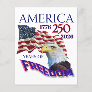 America 250 Years of Freedom Flag with Bald Eagle Flyer