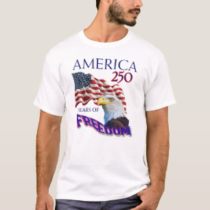 America 250 Years of Freedom Flag with Bald Eagle T-Shirt