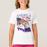America 250 Years of Freedom Flag with Bald Eagle