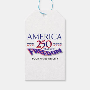 AMERICA 250 YEARS OF FREEDOM GIFT TAGS