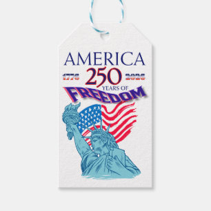 AMERICA 250 YEARS OF FREEDOM STATUE OF LIBERTY GIFT TAGS