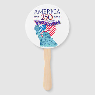 AMERICA 250 YEARS OF FREEDOM STATUE OF LIBERTY HAND FAN