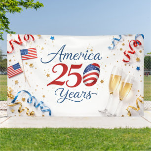 America 250 Years Patriotic Anniversary Banner