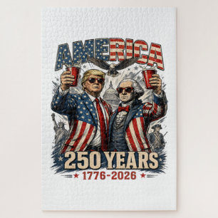 America 250 Years Patriotic Celebration Jigsaw Puzzle