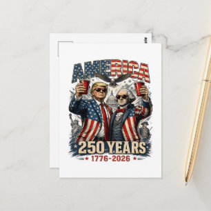 America 250 Years Patriotic Celebration Postcard