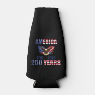 America 250 Years – Patriotic Eagle 1776–2026 USA Bottle Cooler
