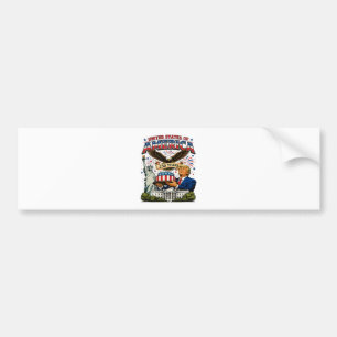 America 250 Years Patriotic Eagle Celebration Bumper Sticker