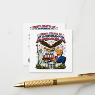 America 250 Years Patriotic Eagle Celebration Enclosure Card