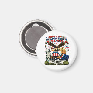 America 250 Years Patriotic Eagle Celebration Magnet