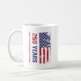 America 250 Years Retro Flag 250th Anniversary Coffee Mug