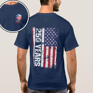  America 250 Years Retro Flag 250th Anniversary T-Shirt