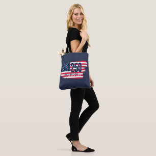 America 250 Years Retro Flag 250th Anniversary Tote Bag