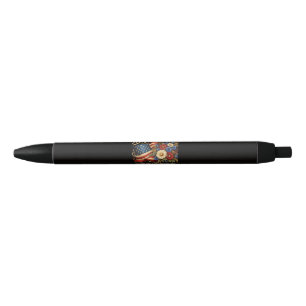 America 250 Years Since 1776 Floral Patriotic Gift Black Ink Pen