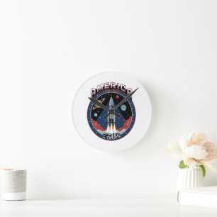 America 250th 1776 2026 round clock