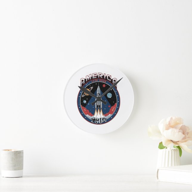 America 250th 1776 2026 round clock (Home)