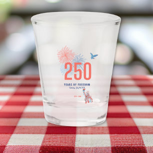 America 250th Anniversary 1776 2026 Patriotic Shot Glass
