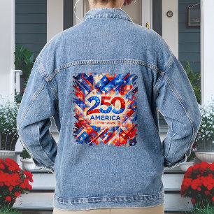 America 250th Anniversary 1776–2026 USA Patriotic  Denim Jacket