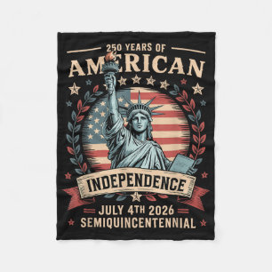 America 250th Anniversary 250 Years America  Fleece Blanket