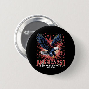 America 250th Anniversary 6 Cm Round Badge