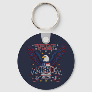 America 250th Anniversary Business QR Code  Keycha Key Ring