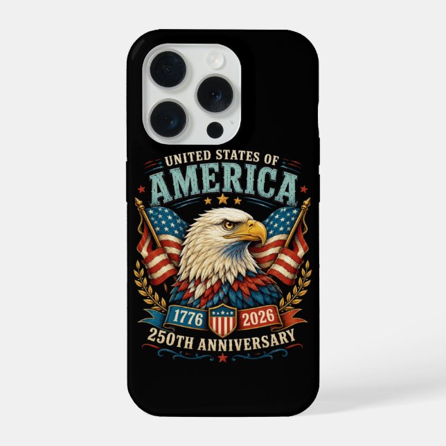 America 250th Anniversary Celebration Eagle iPhone Case (Back)