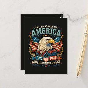 America 250th Anniversary Celebration Eagle Postcard