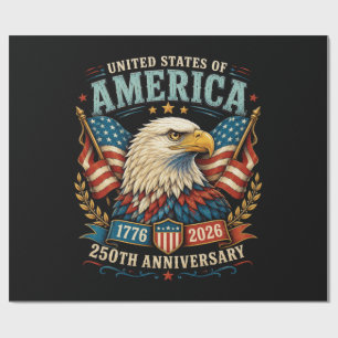America 250th Anniversary Celebration Eagle Wrapping Paper