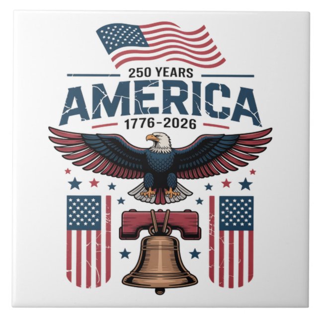 america 250th anniversary ceramic tile (Front)