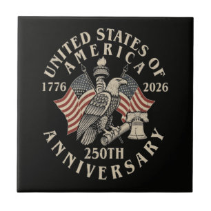 America 250th Anniversary Ceramic Tile