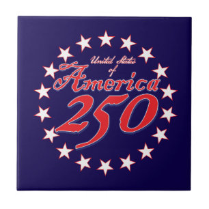 America 250th Anniversary Ceramic Tile