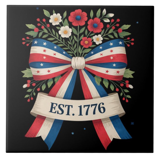 America 250th Anniversary Ceramic Tile (Front)