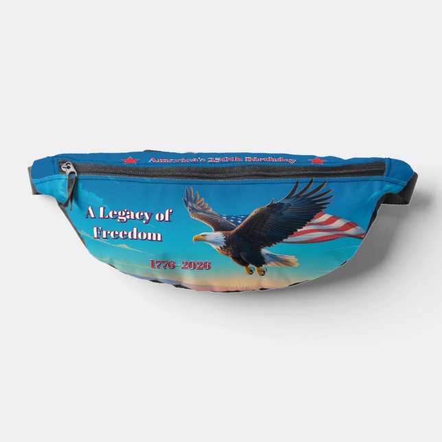 America 250th Anniversary Commemorative Eagle Belt Bum Bags (Lay Down)