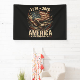 America 250th Anniversary Eagle Patriotic Banner
