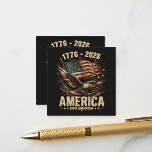 America 250th Anniversary Eagle Patriotic Enclosure Card