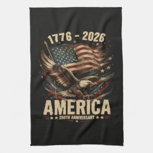 America 250th Anniversary Eagle Patriotic Tea Towel