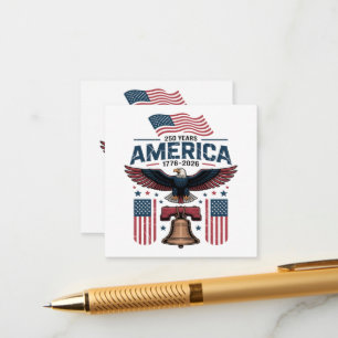 america 250th anniversary enclosure card