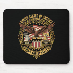 America 250th Anniversary Flag Eagle USA 250 Year Mouse Pad
