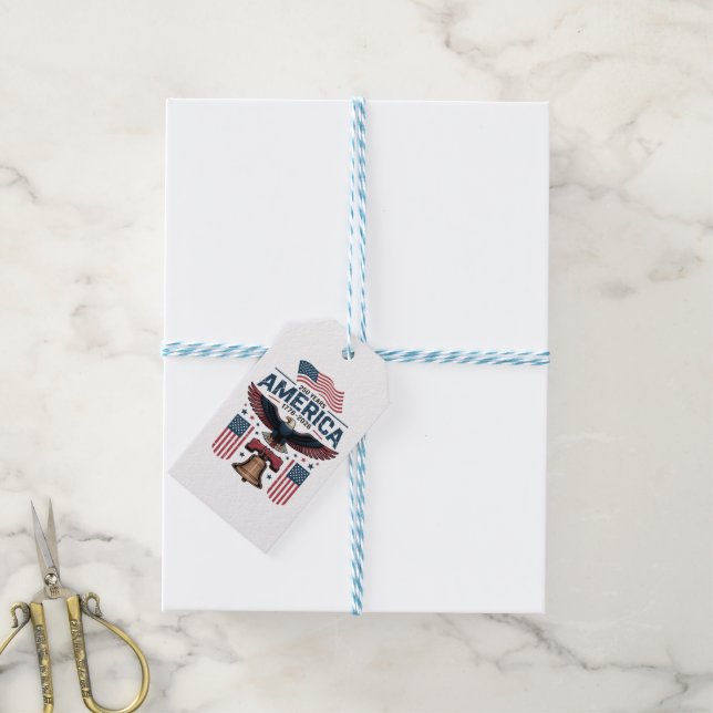 america 250th anniversary gift tags (With Twine)