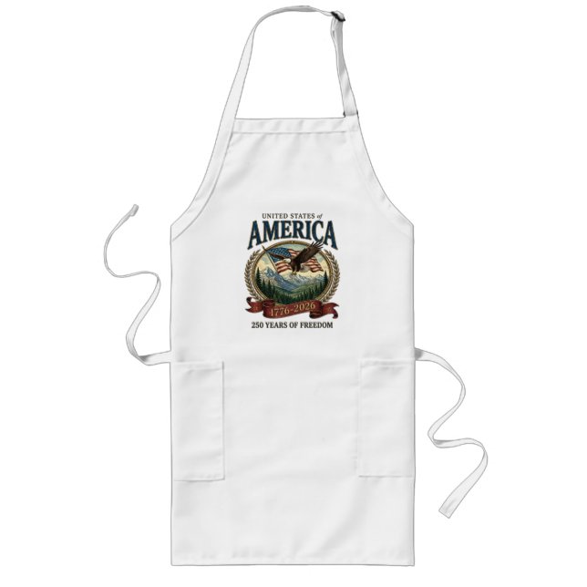 America 250th Anniversary Long Apron (Front)