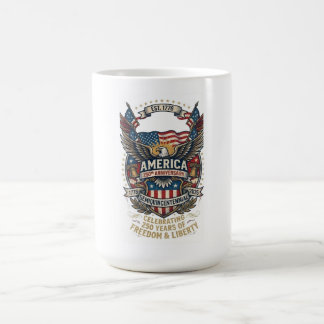 America 250th Anniversary Patriotic 1776 Freedom Coffee Mug