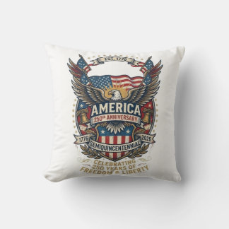 America 250th Anniversary Patriotic 1776 Freedom Cushion