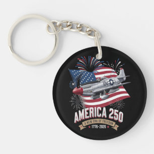 America 250th Anniversary Plane Key Ring
