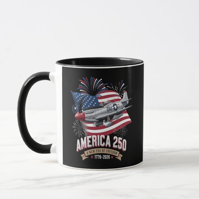 America 250th Anniversary Plane Mug (Left)